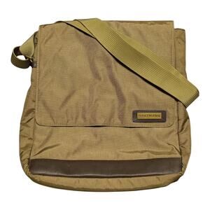 Vintage Hartmann Army Olive Green Brown Canvas Messenger Bag